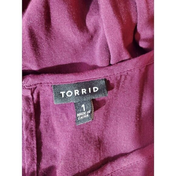 Torrid Womens 1 Purple Shirt Plus Size Top Blouse - Picture 3 of 3